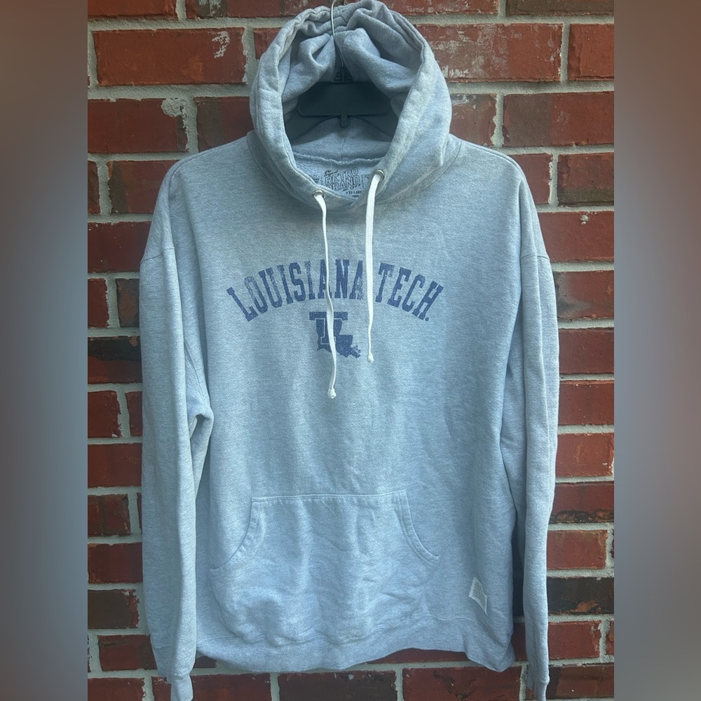 The Original Retro Brand Louisiana Tech Bulldogs 2XL Gray Hooded Sweatshirt G8